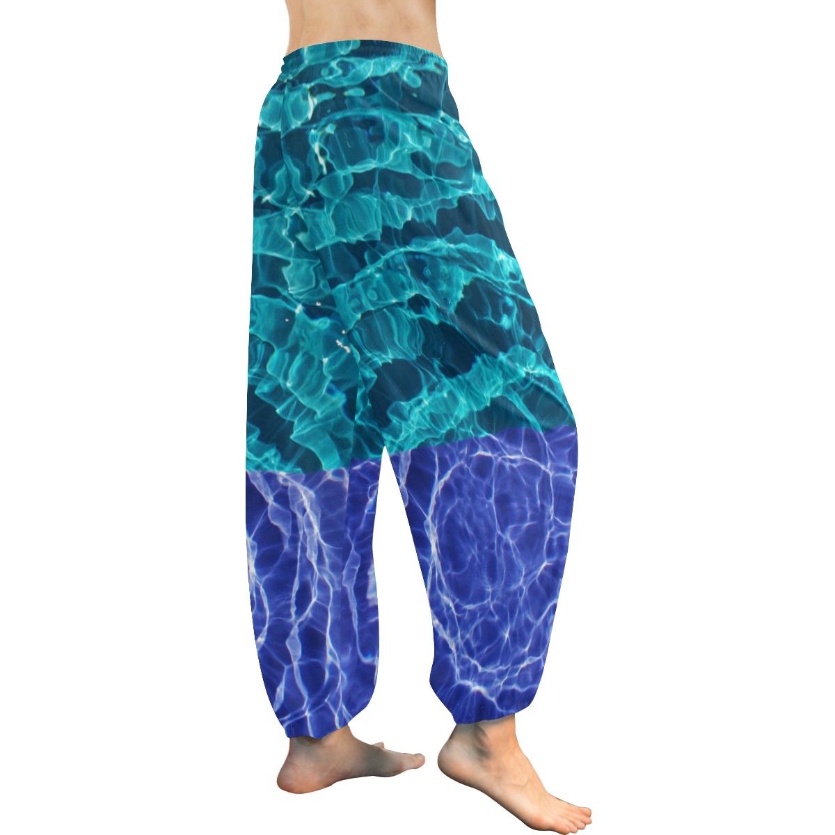 Blue Spiral Women's All Over Print Harem Pants (Model L18)