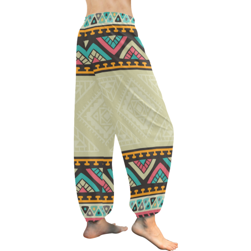 Beautiful Ethnic Tiki Design Women's All Over Print Harem Pants (Model L18)