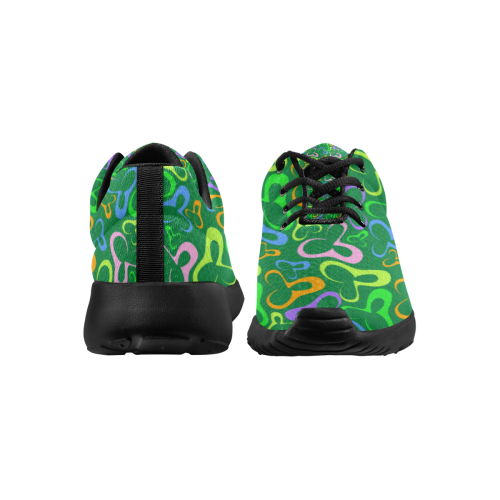 deportivas de mujer verde sicodelico Women's Athletic Shoes (Model 0200)