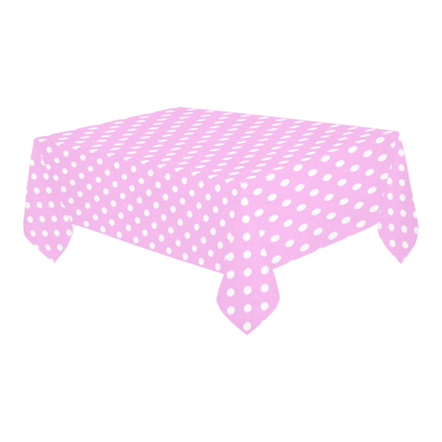 Polka-dot pattern Cotton Linen Tablecloth 60" x 90"