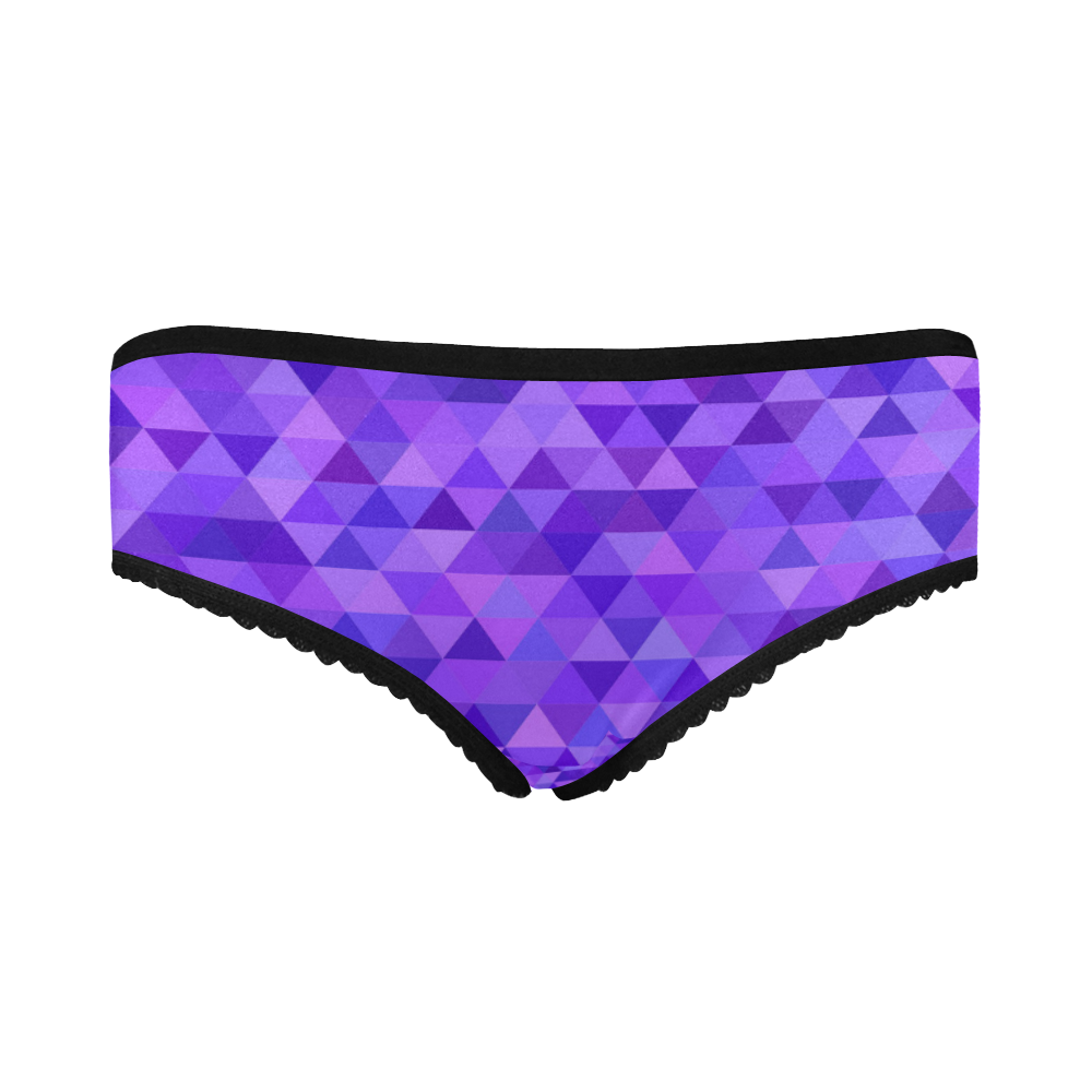 Purple Triangles Women's All Over Print Classic Briefs (Model L13)