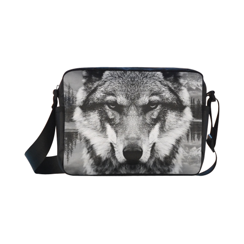 Wolf Animal Nature Classic Cross-body Nylon Bags (Model 1632)