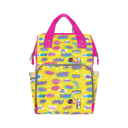 supergirl_16yellowdiaperbag Multi-Function Diaper Backpack/Diaper Bag (Model 1688)