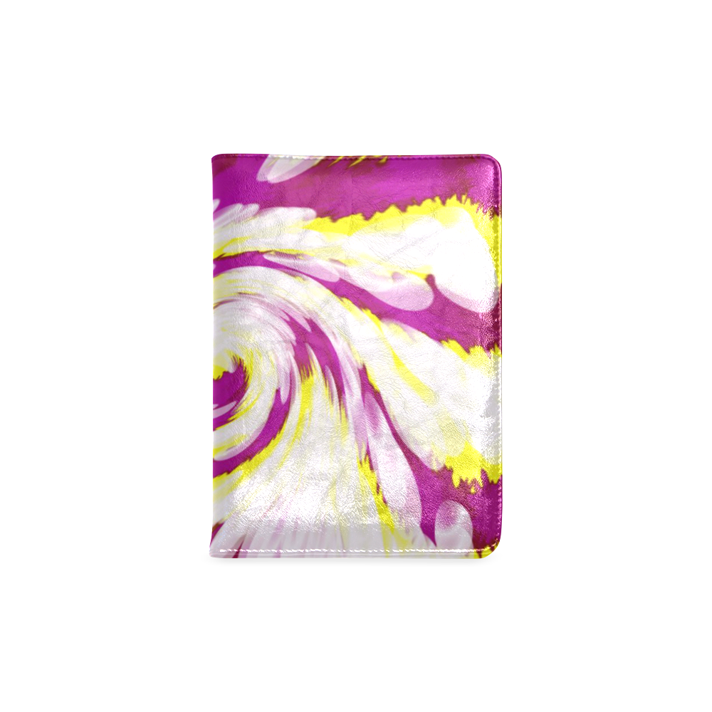 Pink Yellow Tie Dye Swirl Abstract Custom NoteBook A5
