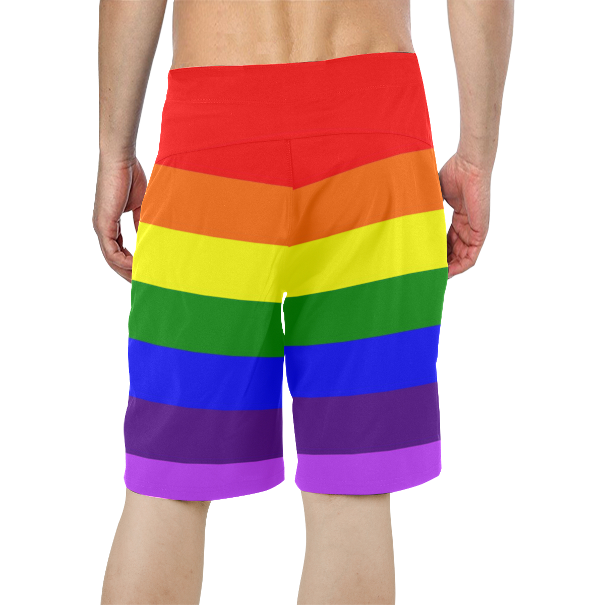 Rainbow Flag (Gay Pride - LGBTQIA+) Men's All Over Print Board Shorts (Model L16)
