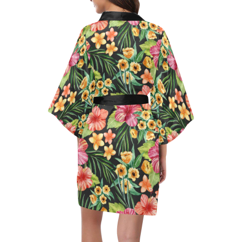 Awesome Tropical Hibiscus Kimono Robe