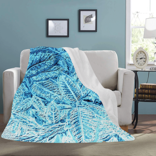 CopperBlue Foliage - Jera Nour Ultra-Soft Micro Fleece Blanket 60"x80"