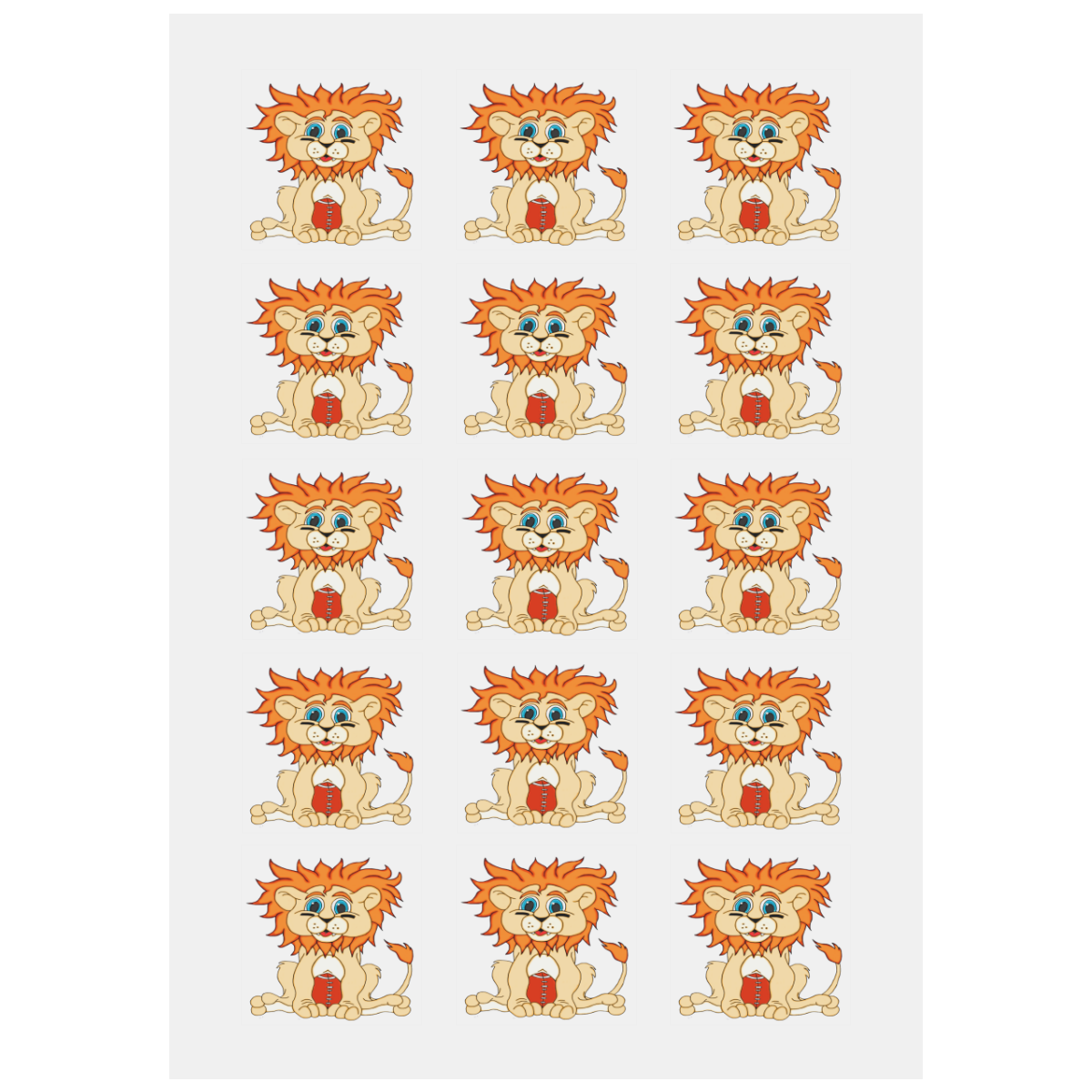 Football Lion Personalized Temporary Tattoo (15 Pieces)