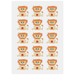 Football Lion Personalized Temporary Tattoo (15 Pieces)