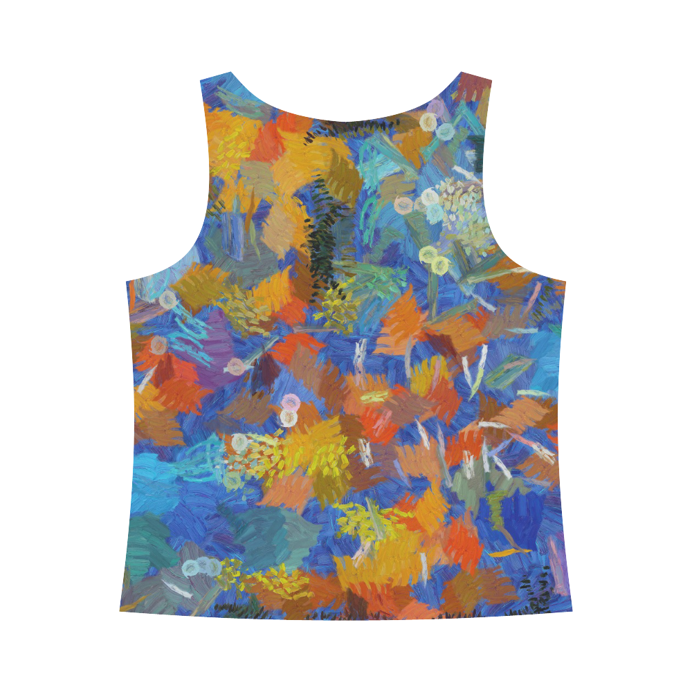 Colorful paint strokes All Over Print Tank Top for Women (Model T43)