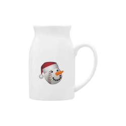 Santa Hat Baseball Cute Face Christmas Milk Cup (Large) 450ml