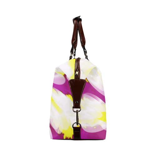 Pink Yellow Tie Dye Swirl Abstract Classic Travel Bag (Model 1643) Remake