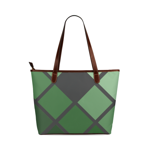green Shoulder Tote Bag (Model 1646)