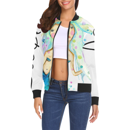 Princess Alice Womens Jacket All Over Print Bomber Jacket for Women (Model H19)