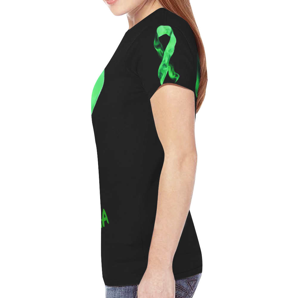 Glaucoma gren awareness New All Over Print T-shirt for Women (Model T45)