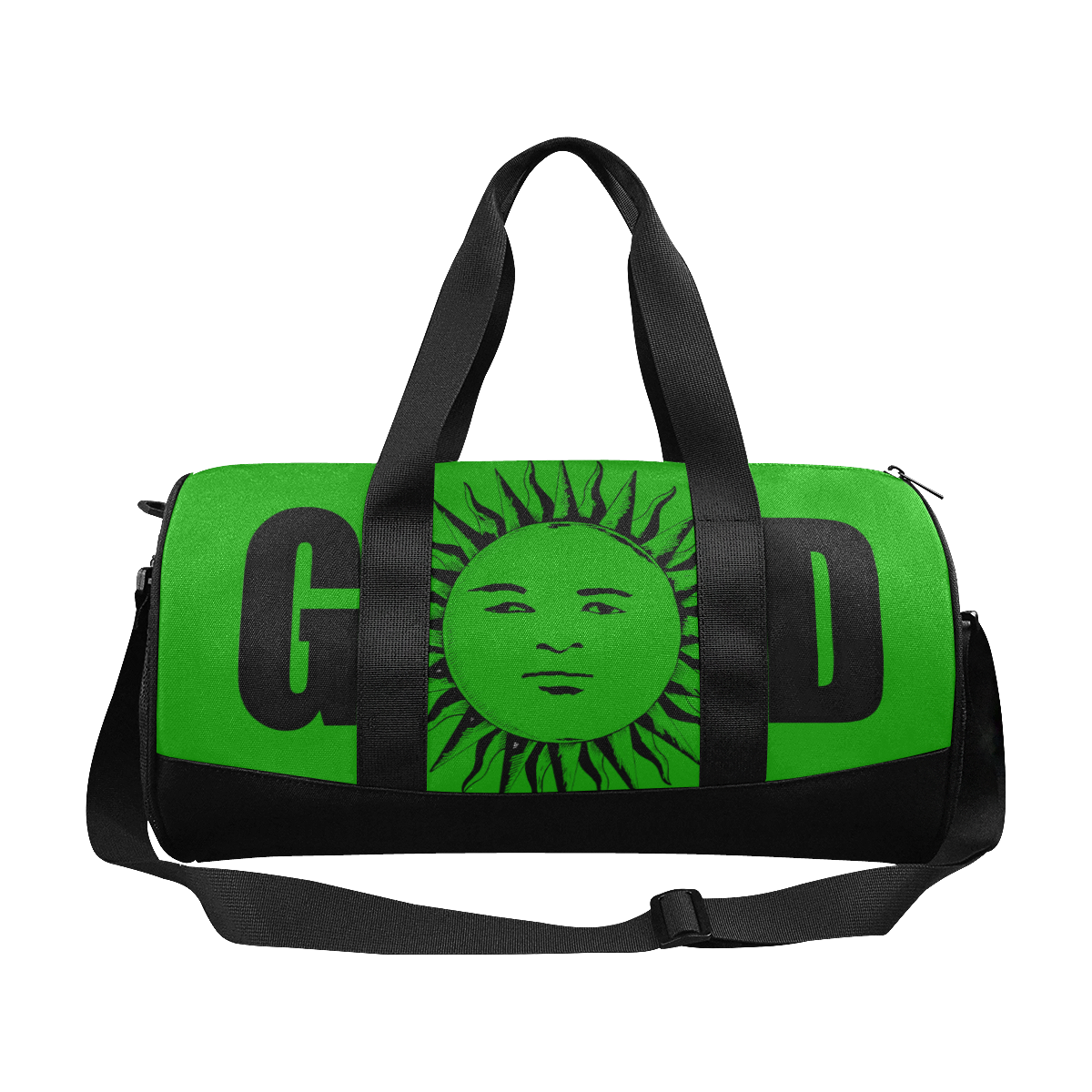 GOD Duffle Bag Green & Black Duffle Bag (Model 1679)