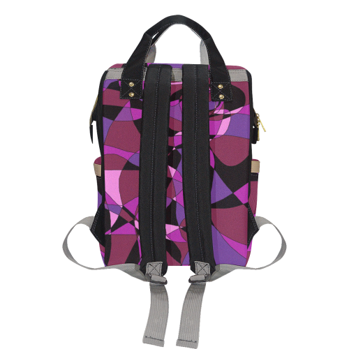 Abstract Design #6 Multi-Function Diaper Backpack/Diaper Bag (Model 1688)