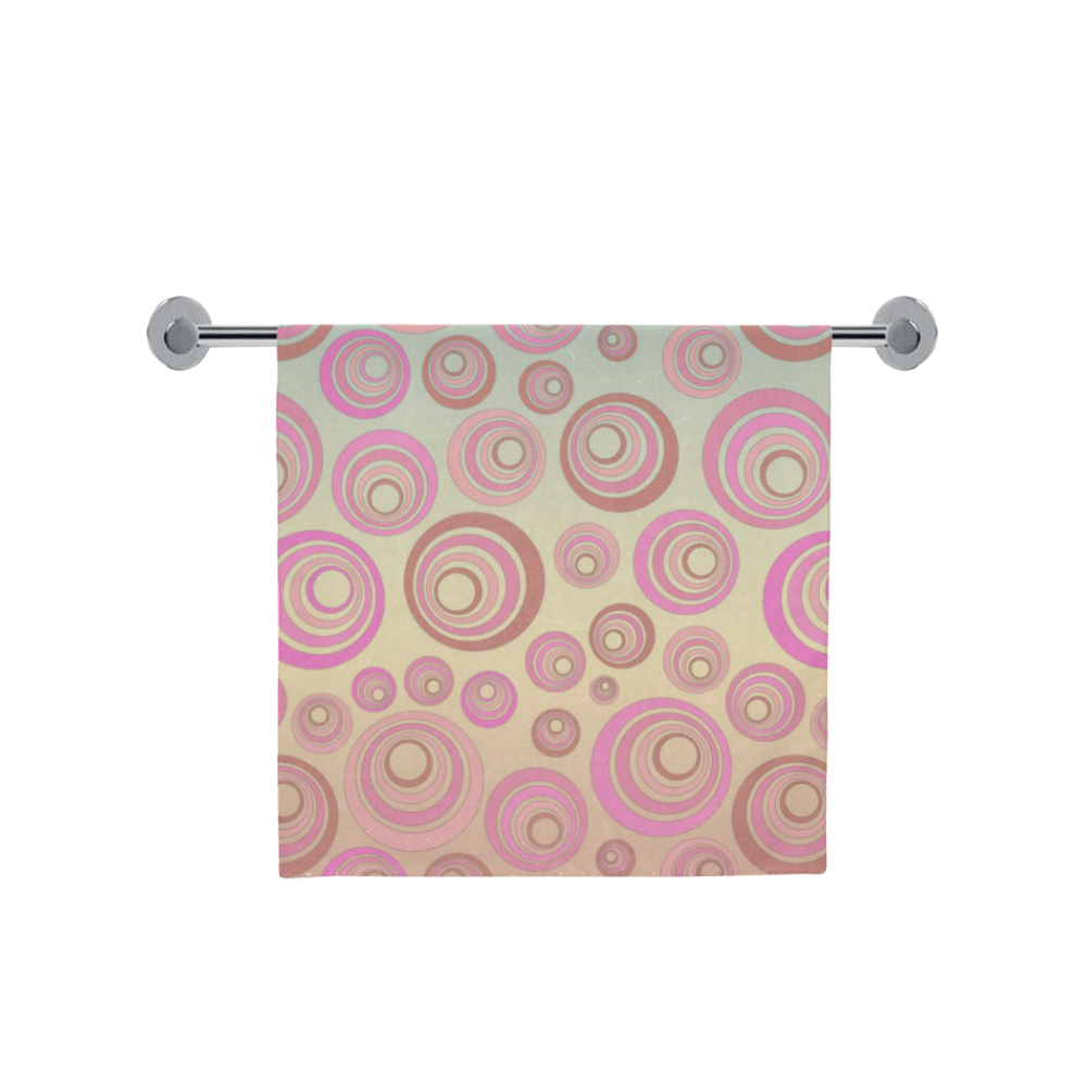 Retro Psychedelic Pink and Blue Bath Towel 30"x56"