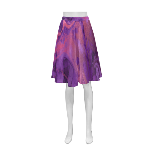 FD's Purple Marble Collection- Women's Purple Marble Short Skirt 53086 Athena Women's Short Skirt (Model D15)