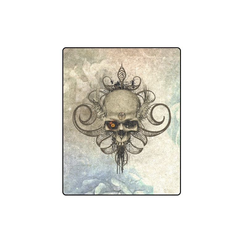Creepy skull, vintage background Blanket 40"x50"