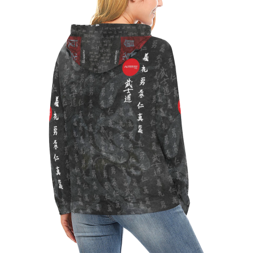 Chándal con capucha. – Onna Bugeisha All Over Print Hoodie for Women (USA Size) (Model H13)