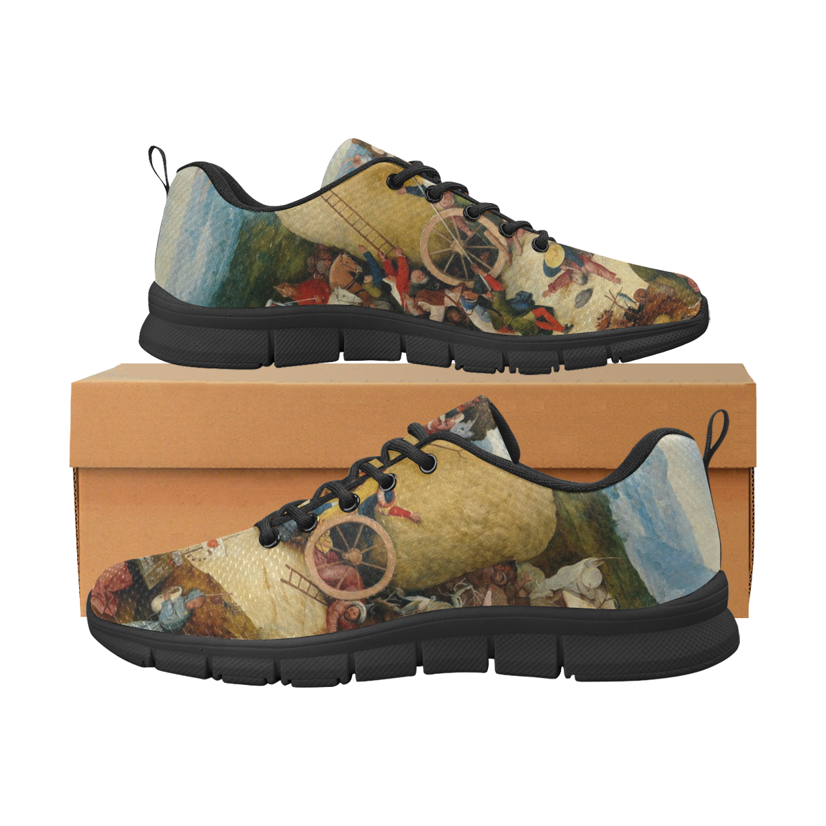 Hieronymus Bosch-The Haywain Triptych 2 Women's Breathable Running Shoes/Large (Model 055)