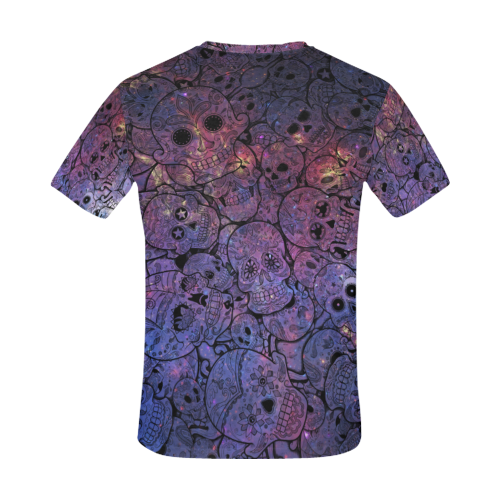 Cosmic Sugar Skulls All Over Print T-Shirt for Men (USA Size) (Model T40)
