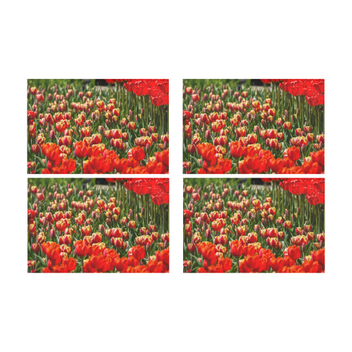 Red Tulips Placemat 12’’ x 18’’ (Set of 4)