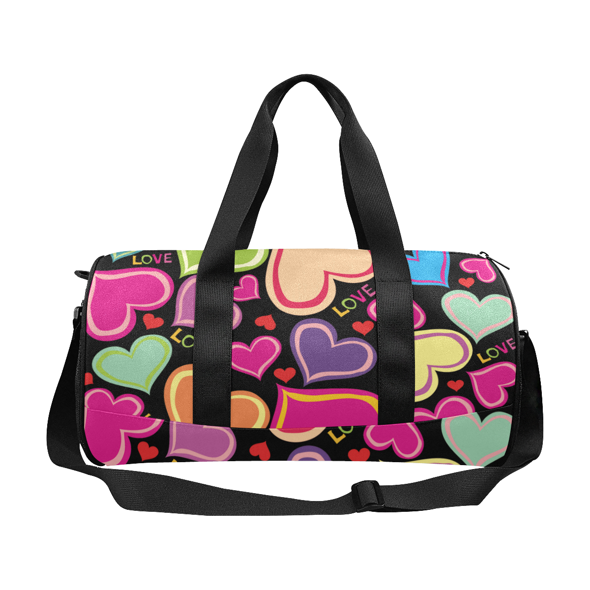 cute hearts hippie love Duffle Bag (Model 1679)
