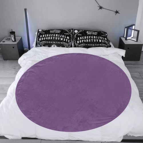 color purple 3515U Circular Ultra-Soft Micro Fleece Blanket 60"