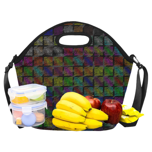 Ripped SpaceTime Stripes Collection Neoprene Lunch Bag/Large (Model 1669)