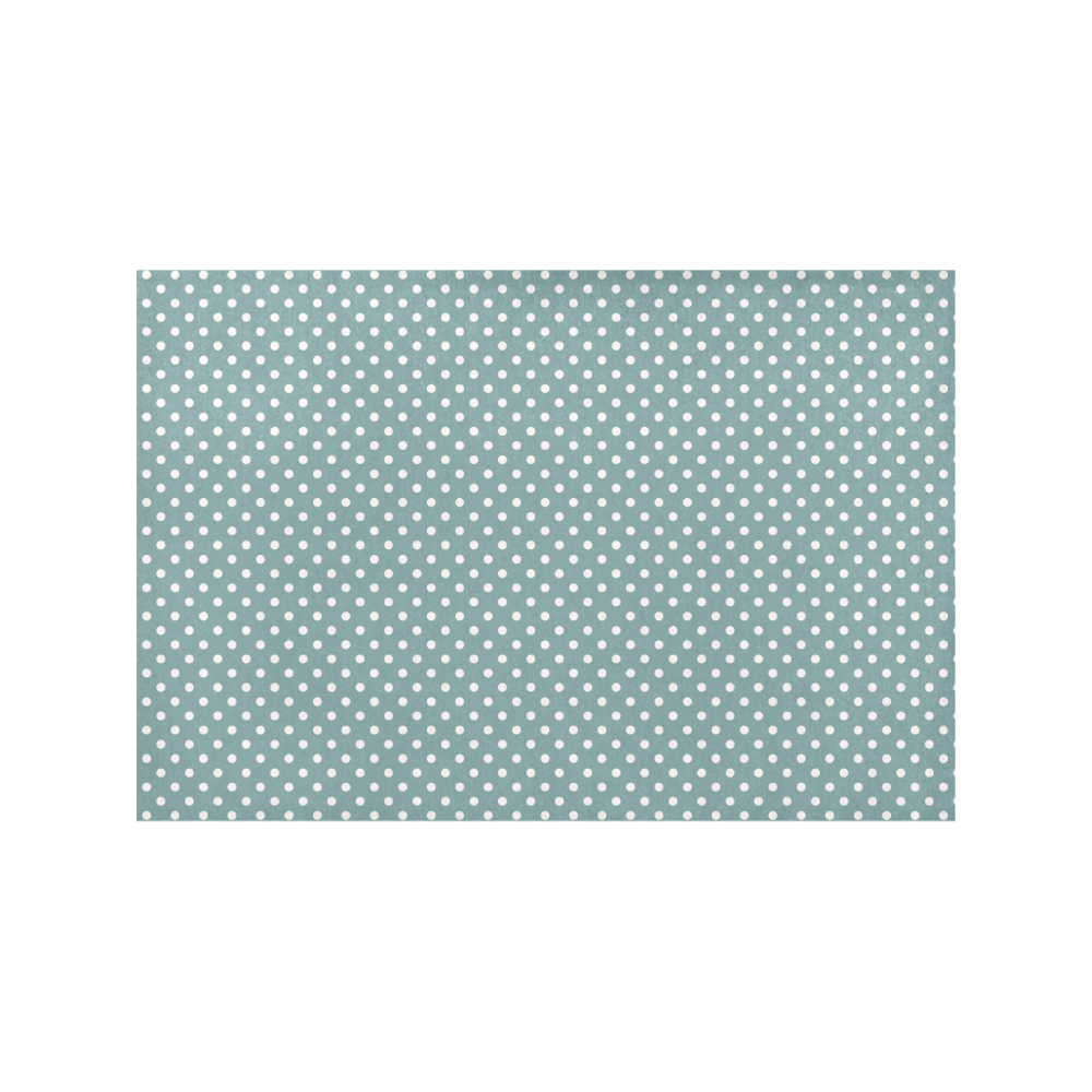 Silver blue polka dots Placemat 12’’ x 18’’ (Set of 6)