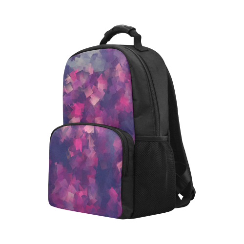 purple pink magenta cubism #modern Unisex Laptop Backpack (Model 1663)