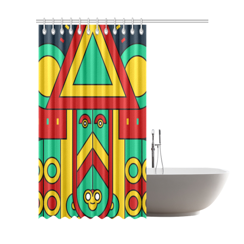 Aztec Spiritual Tribal Shower Curtain 72"x84"