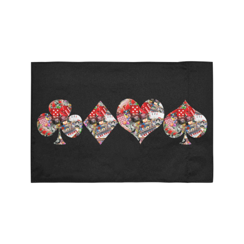Las Vegas Playing Card Shapes / Black Motorcycle Flag (Twin Sides)
