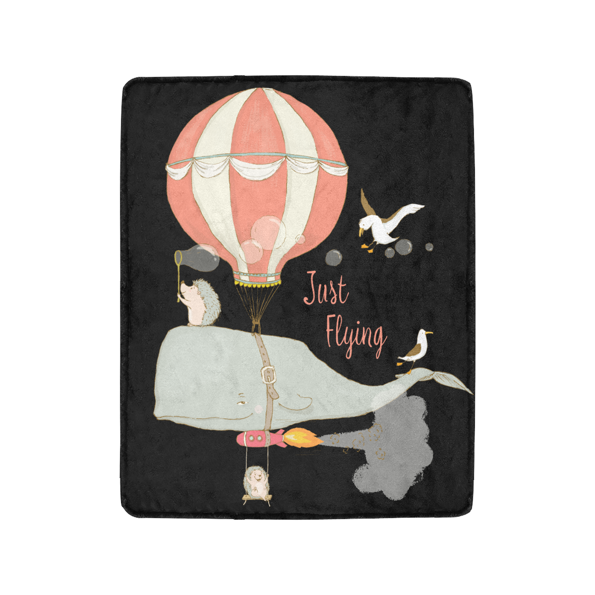 Just a flying Whale Ultra-Soft Micro Fleece Blanket 40"x50"