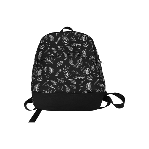 BLACK DANCING LEAVES Fabric Backpack for Adult (Model 1659)