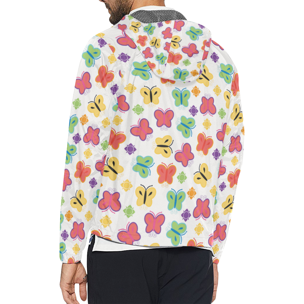 colorful butterfly Unisex All Over Print Windbreaker (Model H23)