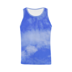 Blue Clouds All Over Print Tank Top for Men (Model T43)