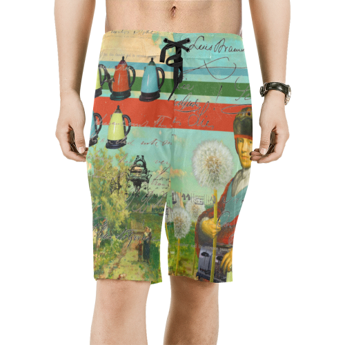 KITCHENWARES AND DANDELIONS Men's All Over Print Board Shorts (Model L16)