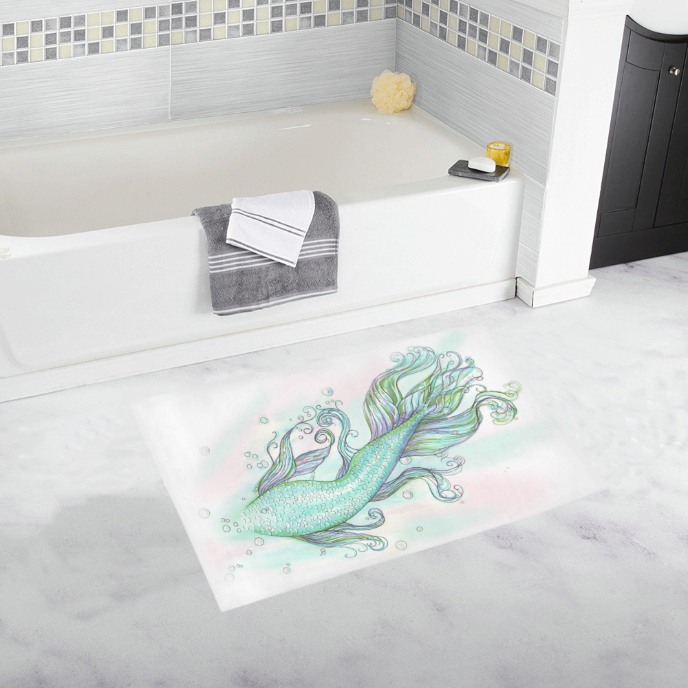 Mermaid Tail Bath Rug 20''x 32''