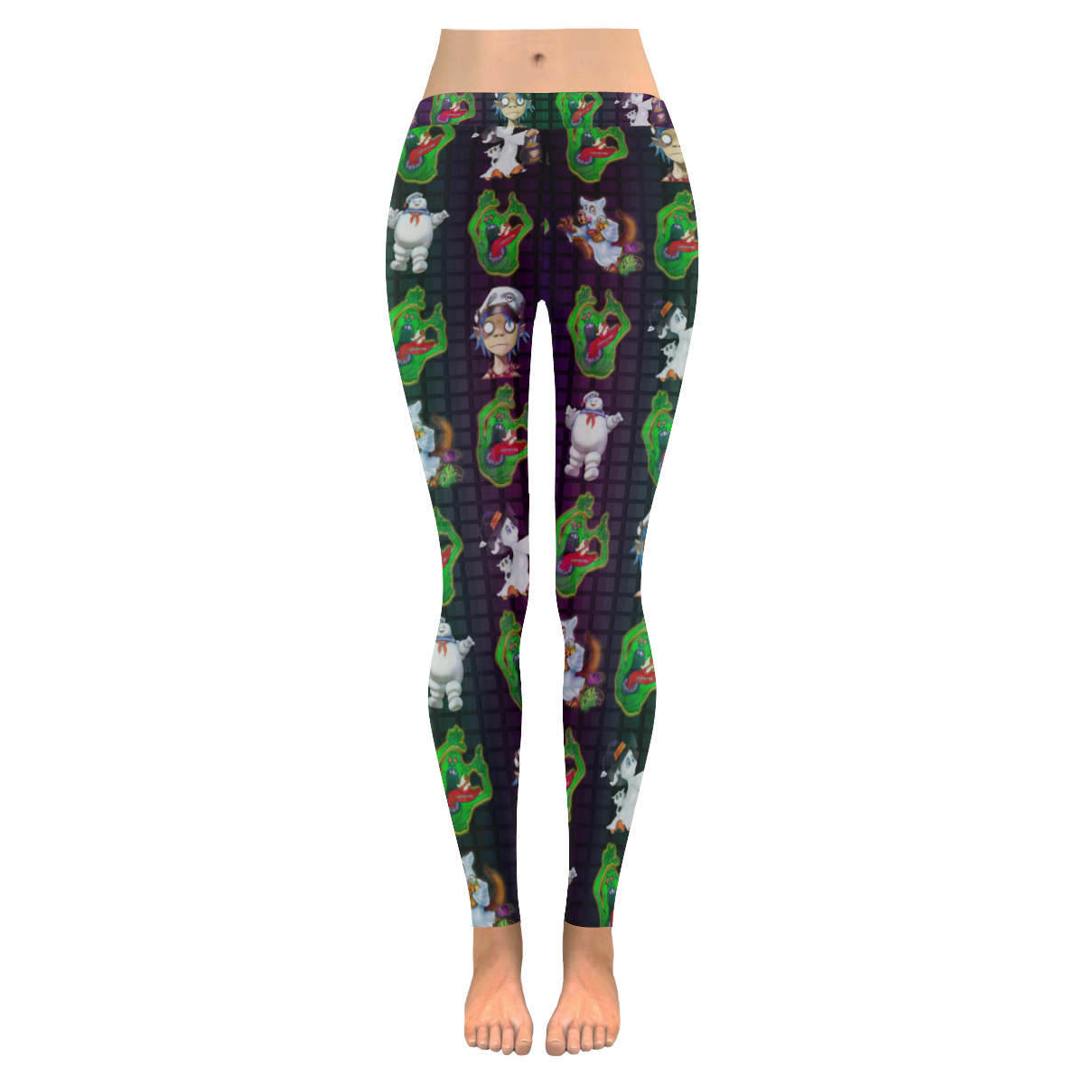 Scare-O-Ween Women's Low Rise Leggings (Invisible Stitch) (Model L05)