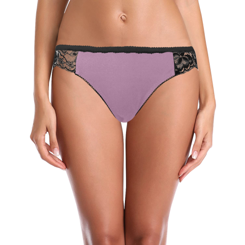 color mauve Women's Lace Panty (Model L41)