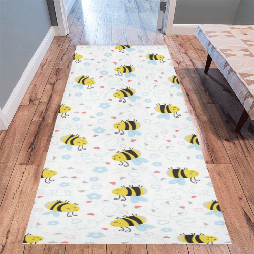 Cute Bee Pattern Area Rug 9'6''x3'3''