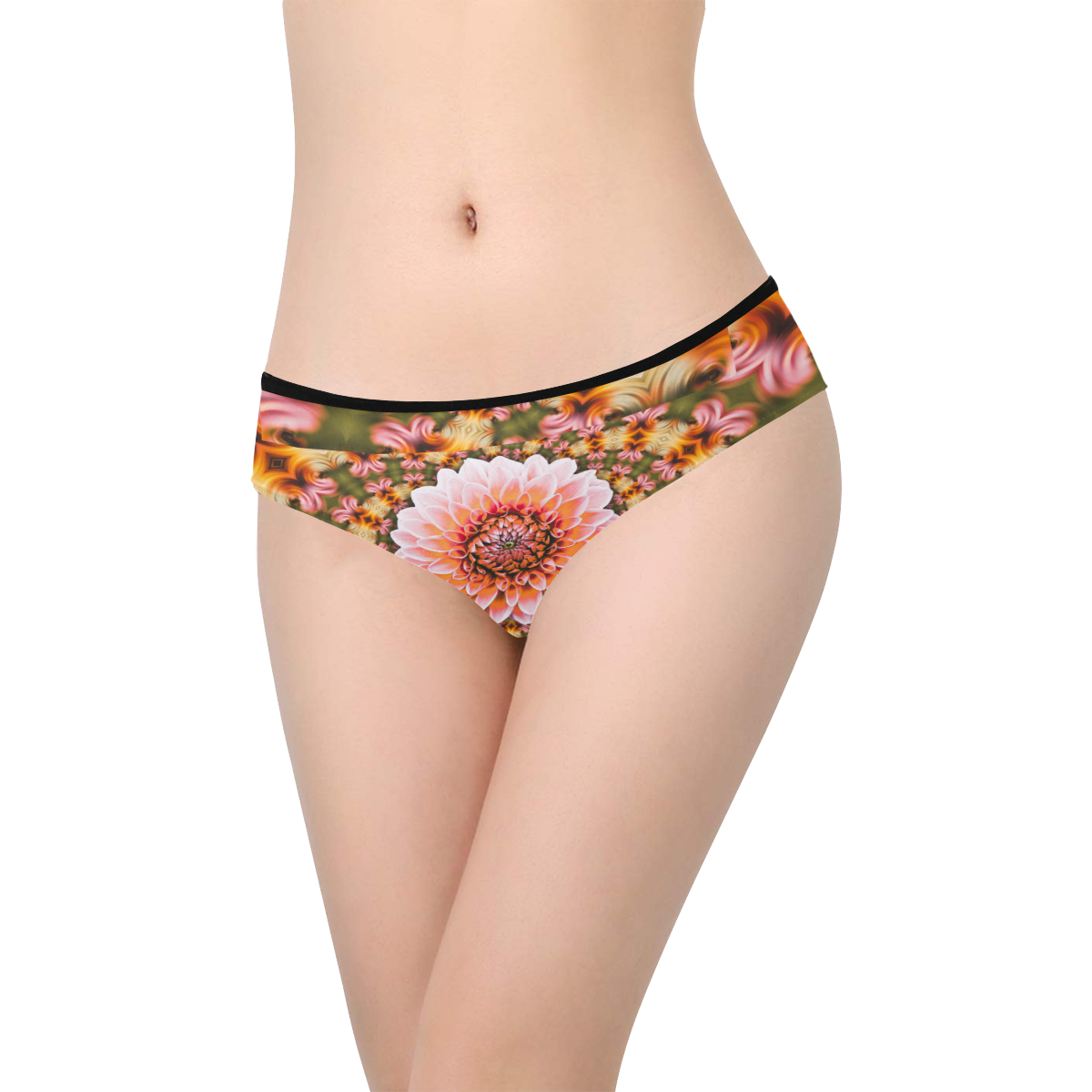 Flower's Flower Women's Hipster Panties (Model L33)
