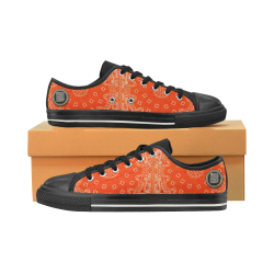 DD Foze Orange Bandana Edition Men's Classic Canvas Shoes (Model 018)