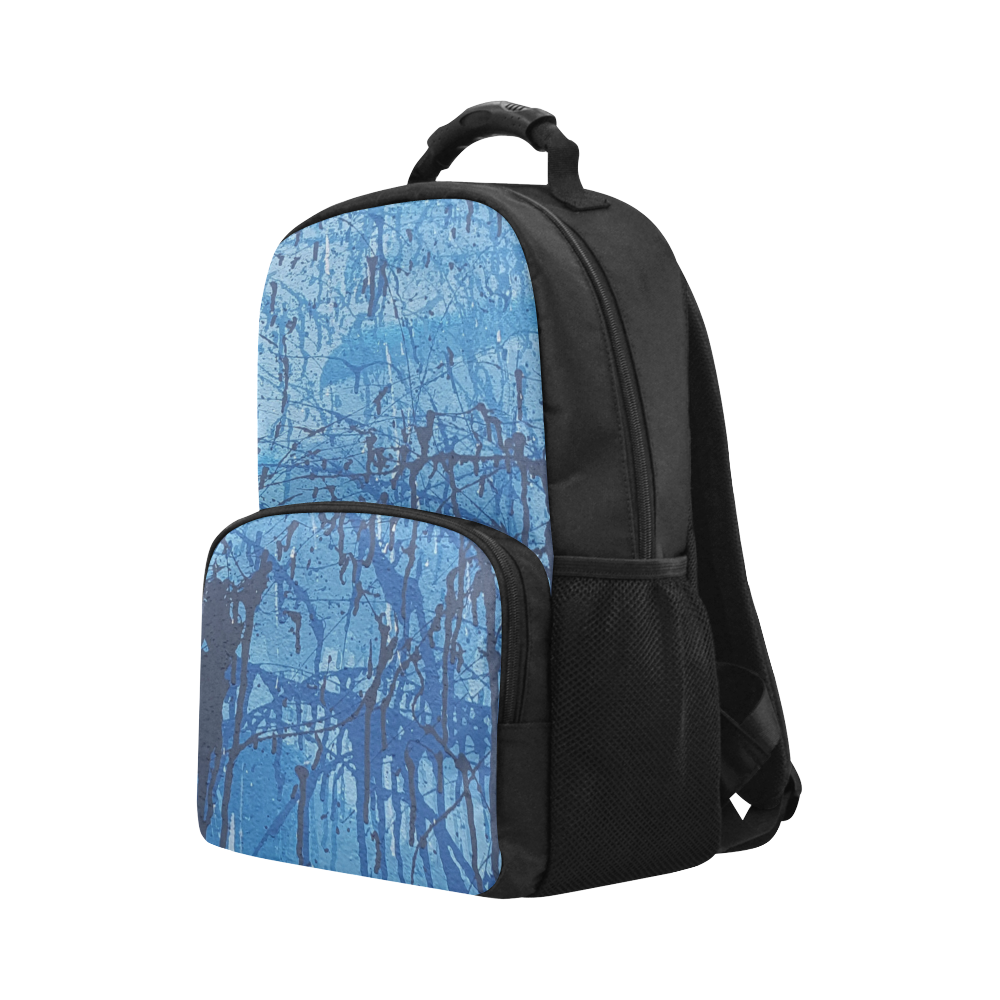 Blue splatters Unisex Laptop Backpack (Model 1663)