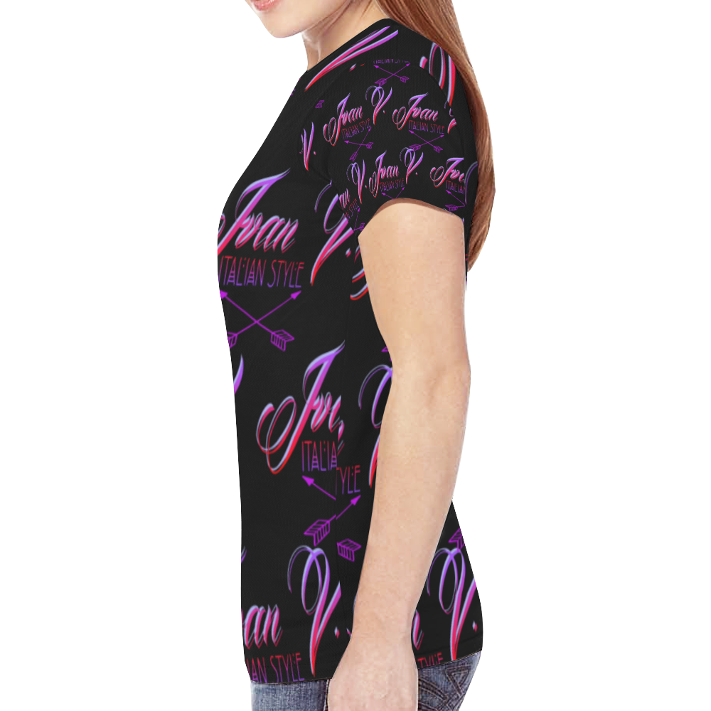 Ivan Venerucci Italian Style brand New All Over Print T-shirt for Women (Model T45)