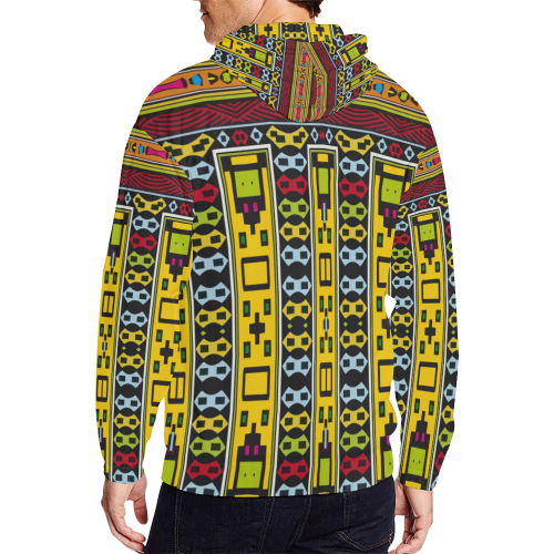 Shapes rows All Over Print Full Zip Hoodie for Men (Model H14)