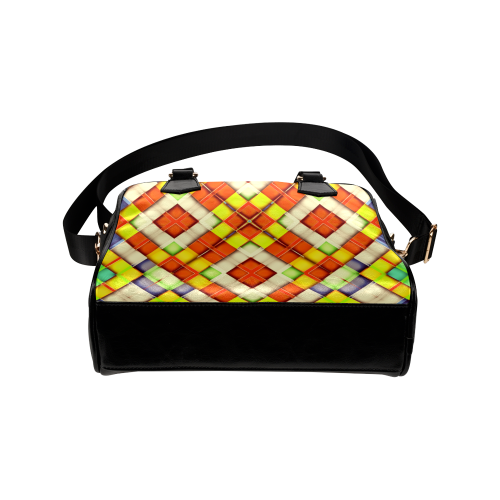 colorful geometric pattern Shoulder Handbag (Model 1634)